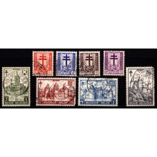 1952 Belgien - AFA 934-41 - Komplet sæt - Stemplet frimærker